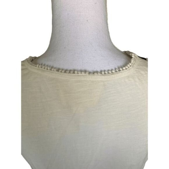 Two by Vince Camuto Womens Top Size Small Sleeveless White With Lace Overlay - Picture 6 of 11